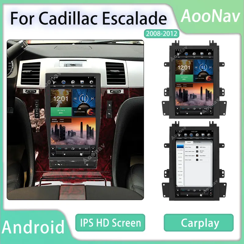 

13.6 Inch Android Car stereo For Cadillac Escalade 2008-2012 Vertical Screen Automotive multimedia GPS Navigation Radio Player