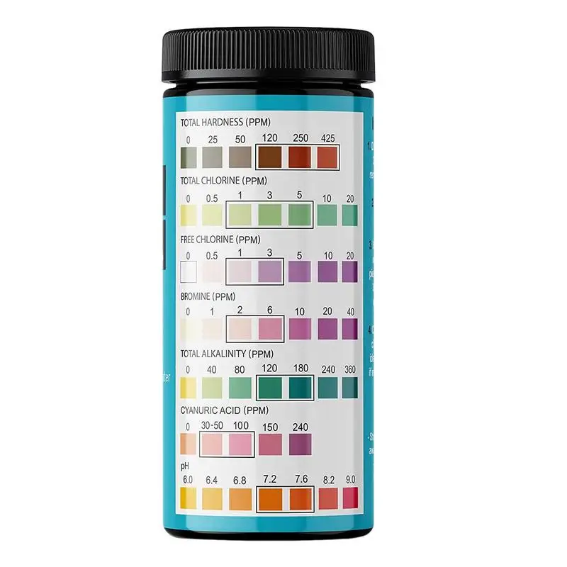 

Pool Test Kit Pool Kit For Salt Water Testing 100 Strips Water Hardness Test Kit High Accuracy PH Tester For Chlorine Salt PH