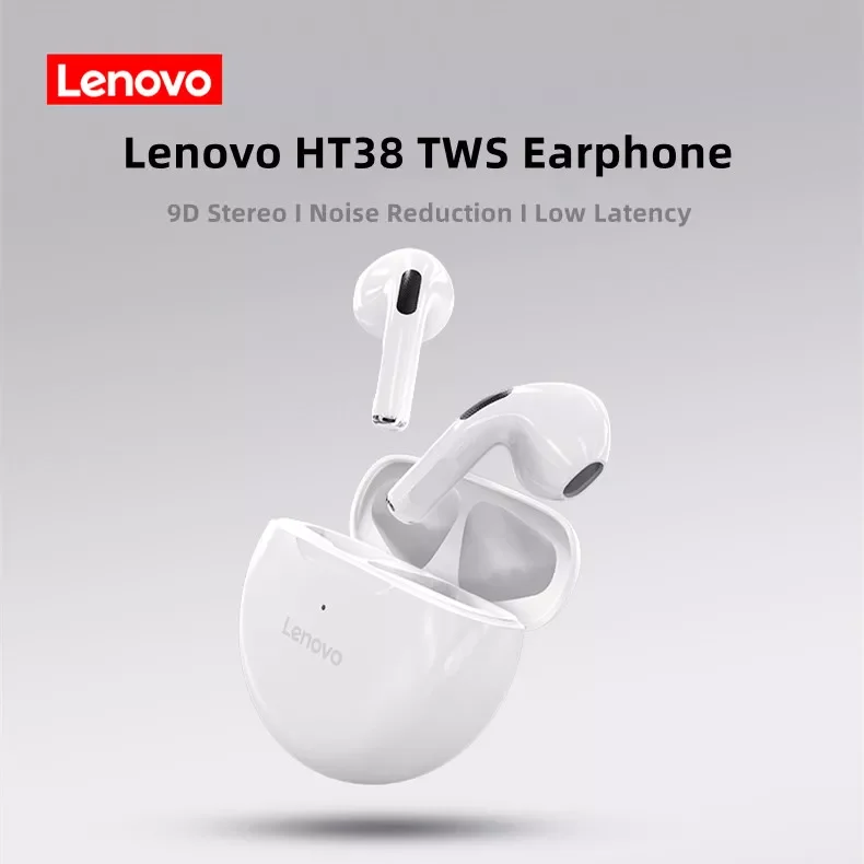 

NEW2023 HT38 TWS Earphone Wireless Bluetooth Waterproof Sport Headset 9D Stereo Noise Reduction Earbud Low Latency Gaming Headse