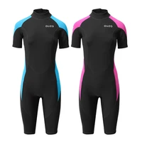 1 5mm neoprene wetsuit new fashion women one piece short sleeve sunscreen water sports swimming snorkeling surf wetsuit 2022