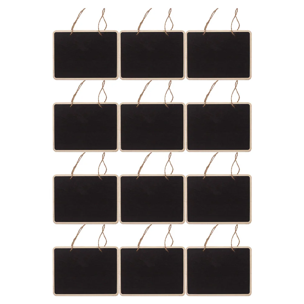 12 Pcs Small Blackboard Wall Hanging Door Sign Out Decor Wooden Chalkboards Plaque Wedding Decoration