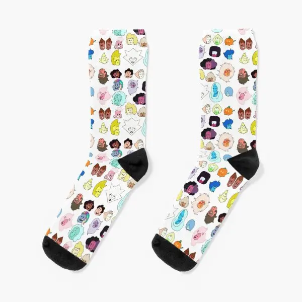 

Steven Universe Heads Crew Socks Knee High Best Mens Women Ankle Black