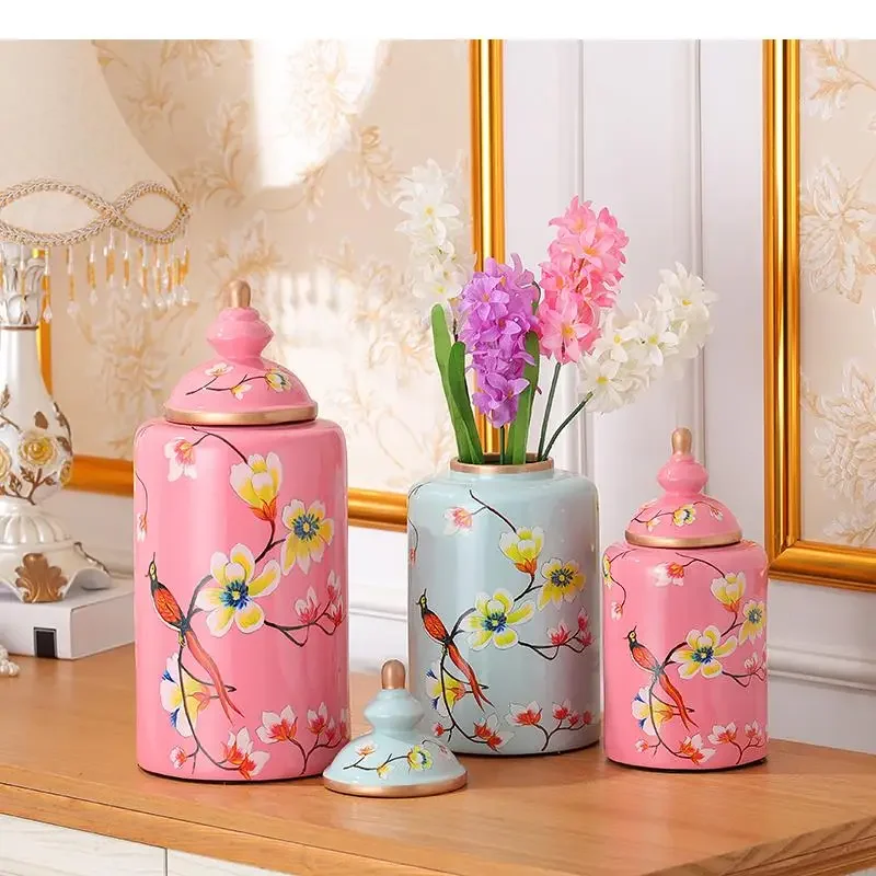 Ваза для цветов и птиц керамическая