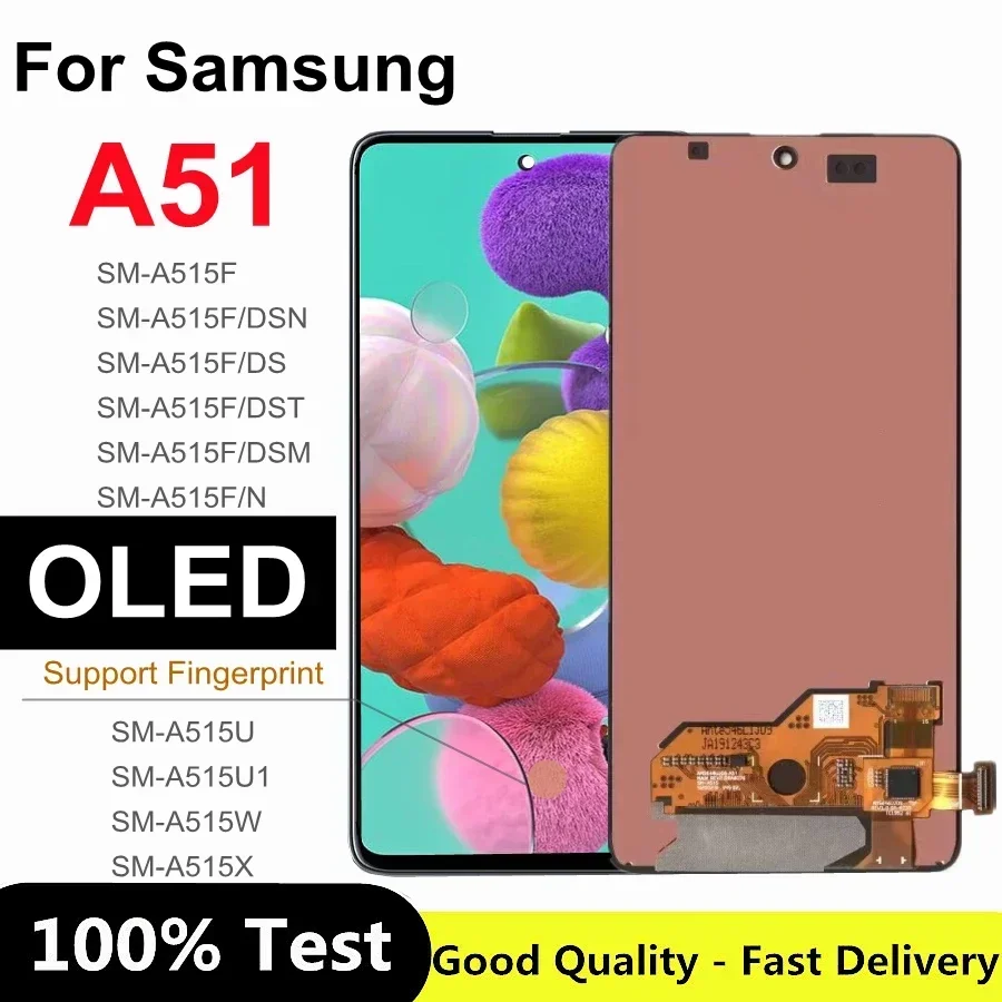 

OLED дисплей 6,5 дюйма для Samsung Galaxy A51 LCD A515F SM-A515F/DS A515F/DS A515F дисплей с сенсорным экраном дигитайзер для Samsung A515 дисплей