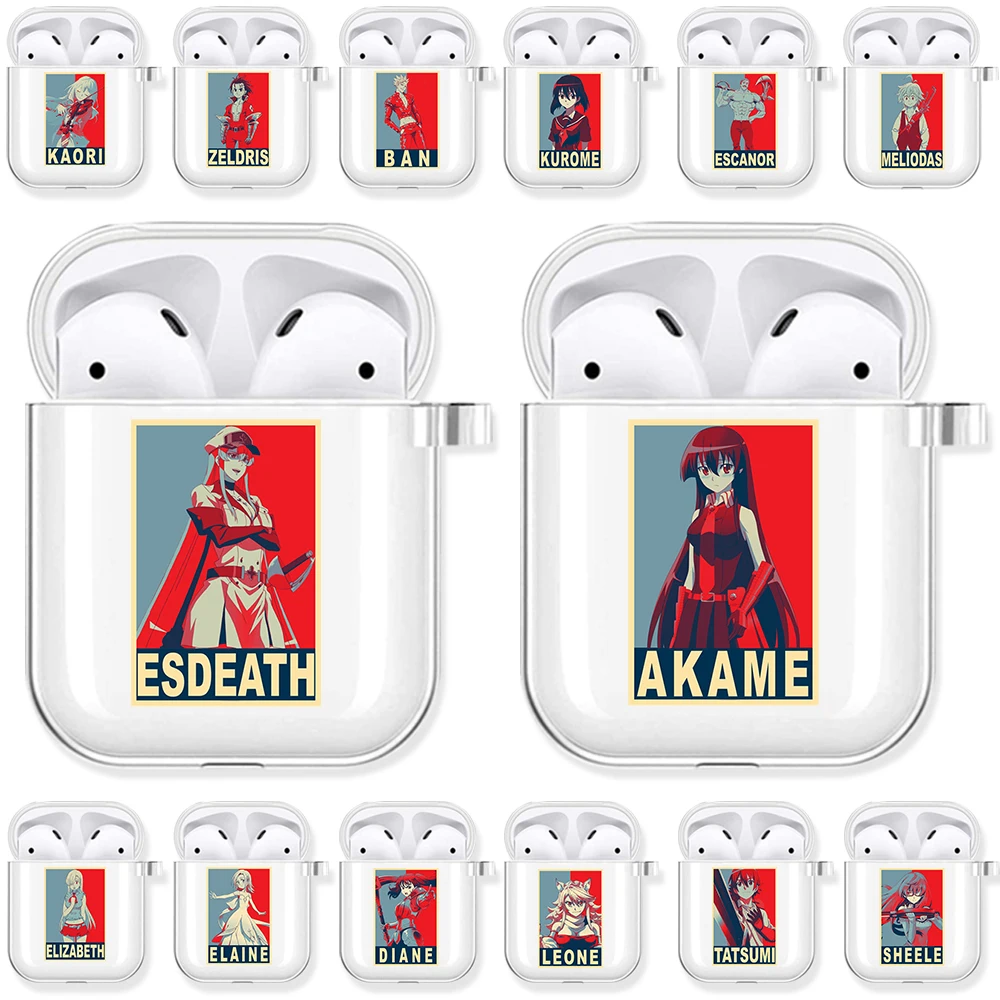 Прозрачный чехол из ТПУ с аниме Waifu для Airpods Pro 3 2 1 Zero Two Esdeath Akame Kaori Zeldris мягкий