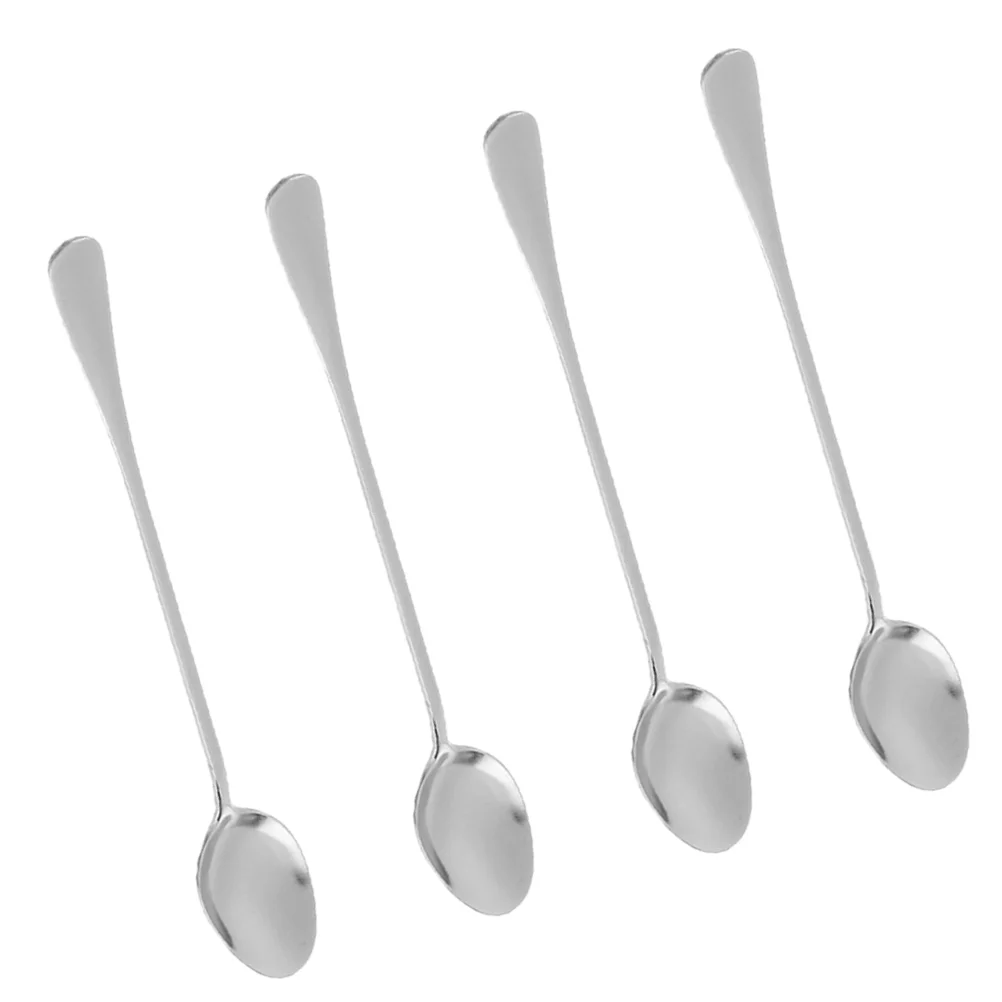 

8pcs Long Handle Iced Tea Spoon Coffee Ice Cream Scoop Stainless Steel Cocktail Stirring Spoons