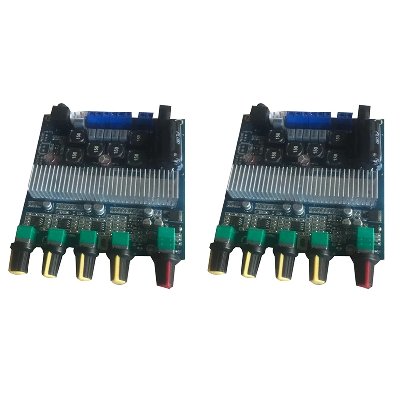 

2X сборный цифровой усилитель мощности HIFI для TPA3116D2 2,1, плата высокой мощности 12-24 В, сабвуфер