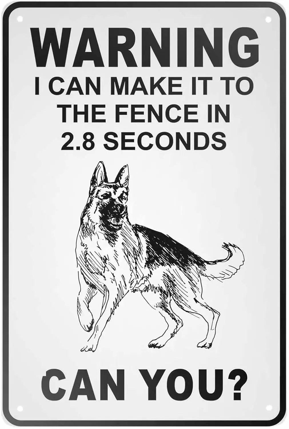 AAROENLYS Ретро жестяной знак Предупреждение. Я могу сделать это забор за кадром 2 8