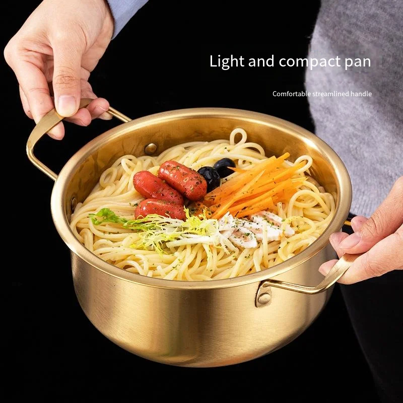 

Aluminum Korean Ramen Noodles Pot With Lid Noodles Soup Pot Milk Egg Soup Cooking Pot Fast Heating For Kitchen Cookware