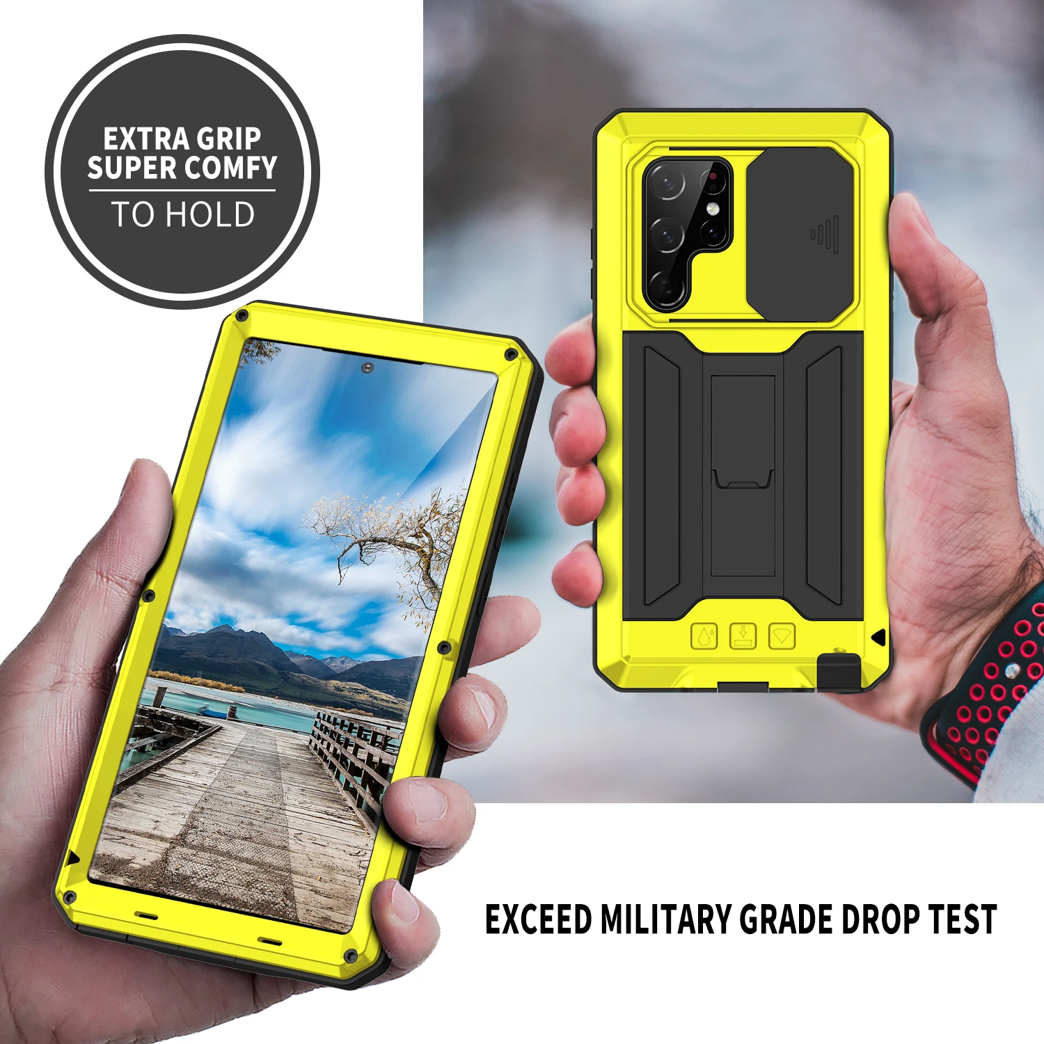Прочный защитный чехол для телефона Samsung Galaxy S22 Ultra S22Plus S22pro Металлический