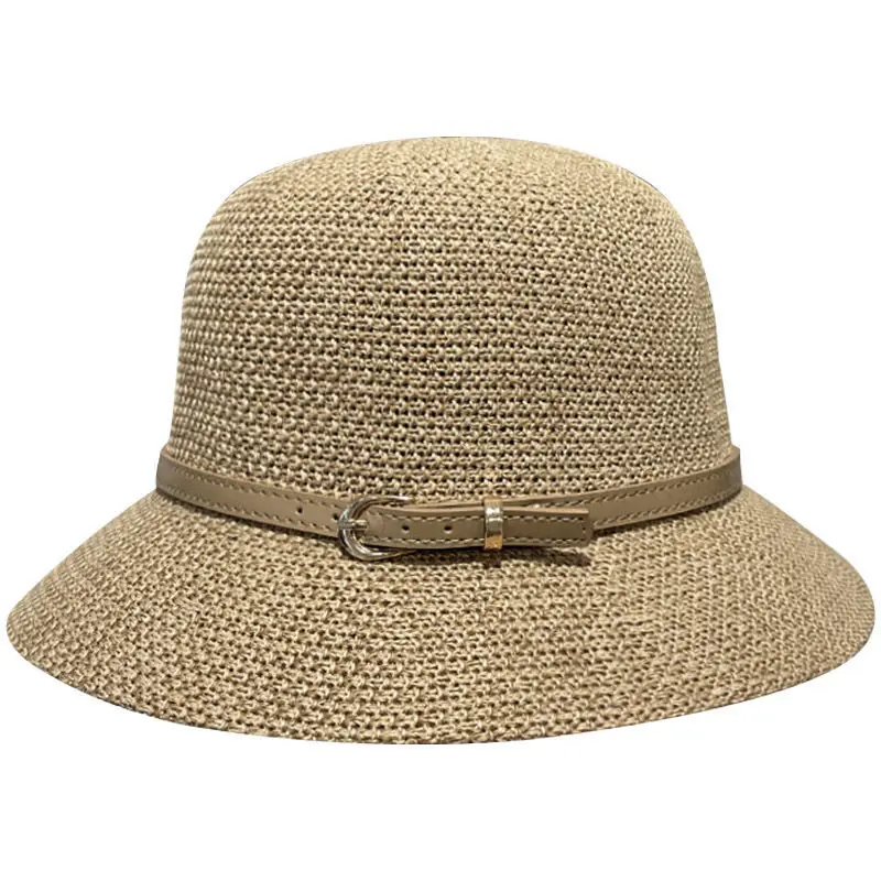 Модная летняя соломенная шляпа ручной работы из рафии для женщин женская пляжная