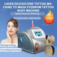 portable q switch picosecond laser machine 1064nm 532nm 1320nm eyebrow pigment picosecond black doll beauty machine