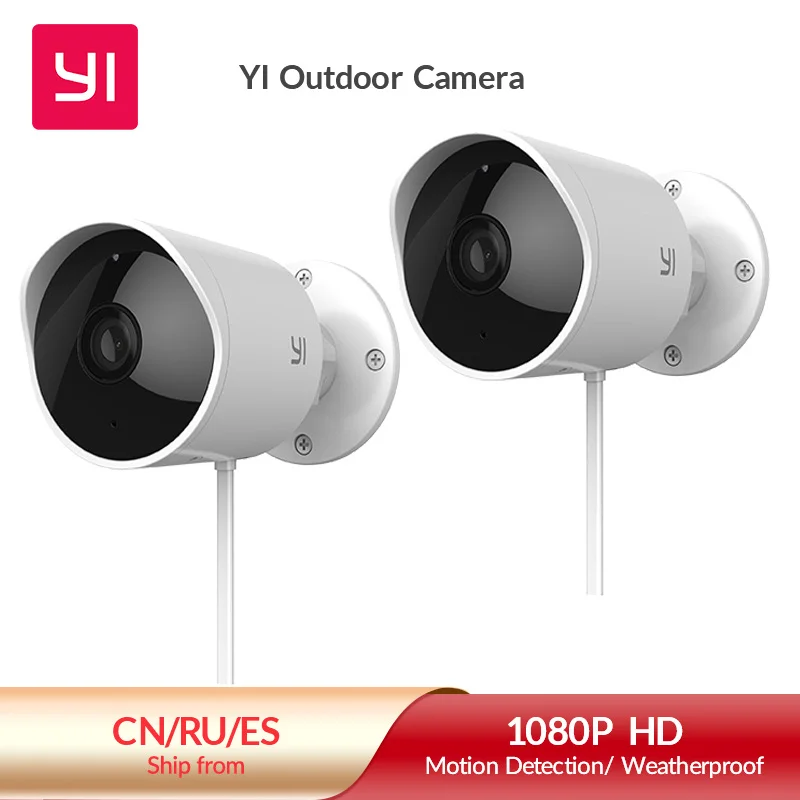 YI Outdoor Camera surveillance camera IP-65 Water-Resistant Housing Cam Night Vision Human Detection Security Camera