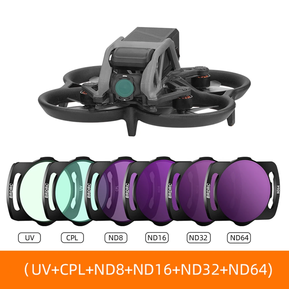 

Комплект фильтров для объектива камеры DJI Avata DJI O3 Air Unit UV CPL + ND8PL + ND16PL + ND32PL + ND64 ND/PL, аксессуары для дрона Avata