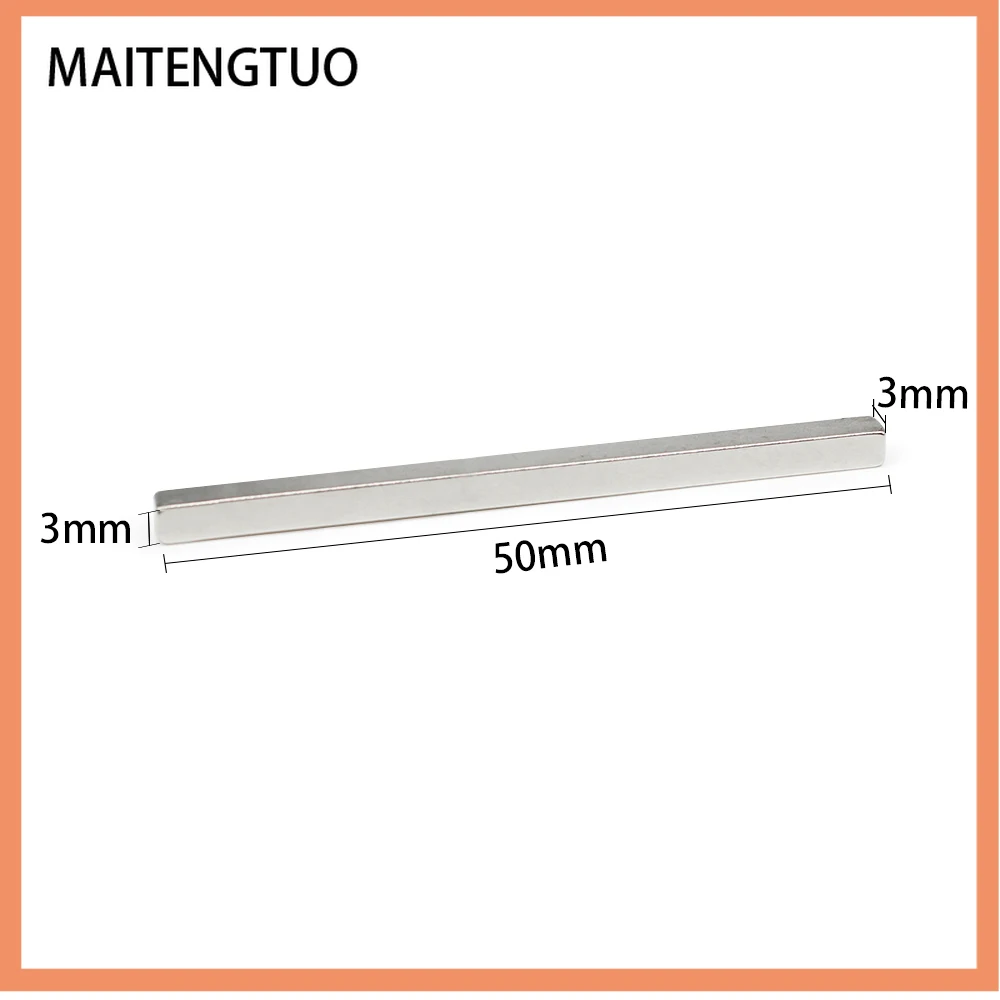 

5/10/20/50/100PCS 50x3x3 Block Sheet Magnet Strong N35 Quadrate Rare Earth Neodymium Magnets 50*3*3 Permanent Magnet 50x3x3mm