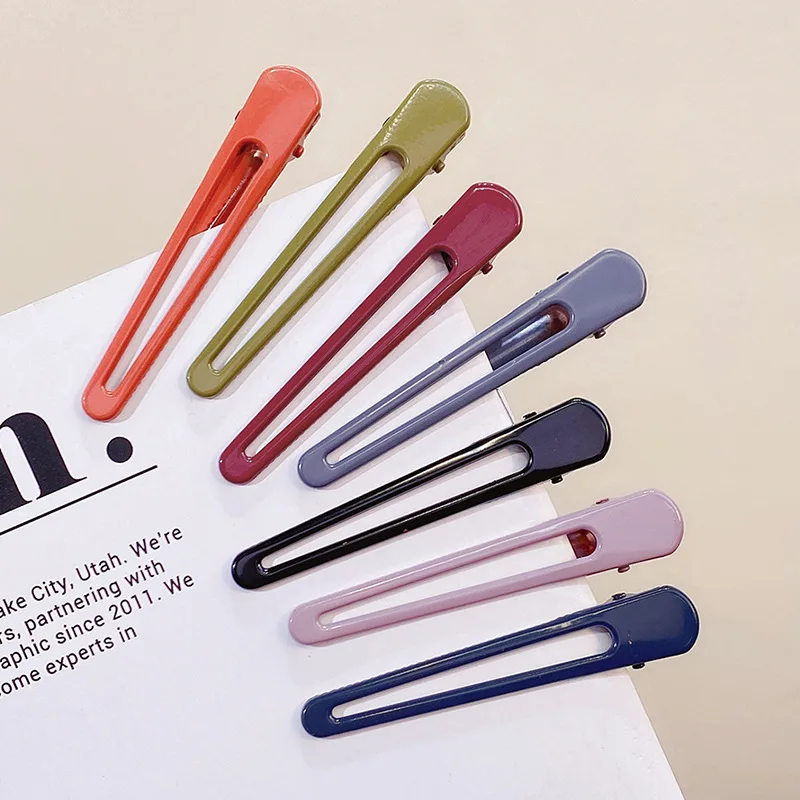 Большая заколка для макияжа волос с фиксированным клювом и челкой