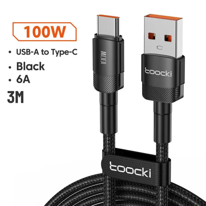 

100w Usb C Cable Fast Charging Charger Sb Type C For Huawei P50/p50 Pro Aluminum Lectric Cable 480mbps Mobile Phone Data Cord 6a