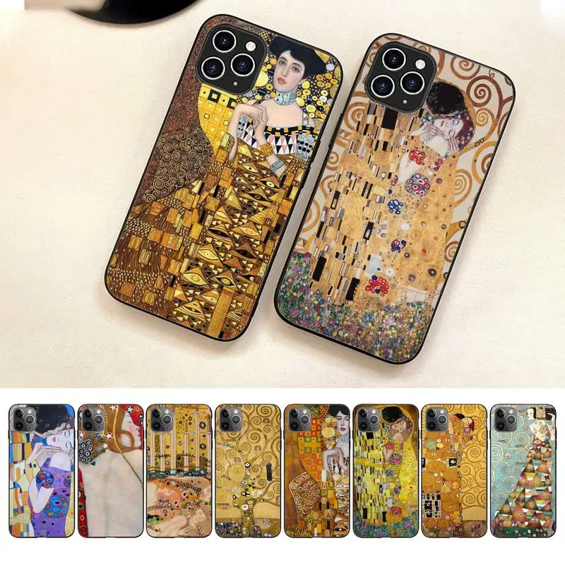 

YGustav Klimt Tree Life Kiss Phone Case For Iphone 7 8 Plus X Xr Xs 11 12 13 14 Se2020 Mini Pro Max Case