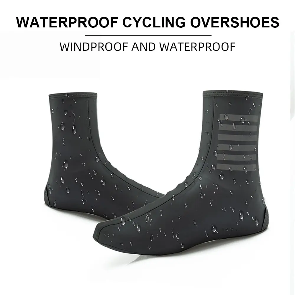 Обувь для езды на велосипеде, водонепроницаемая обувь для езды на велосипеде, светоотражающая, ветрозащитная, MTB, дорожная, сохраняющая тепло, защита от замка