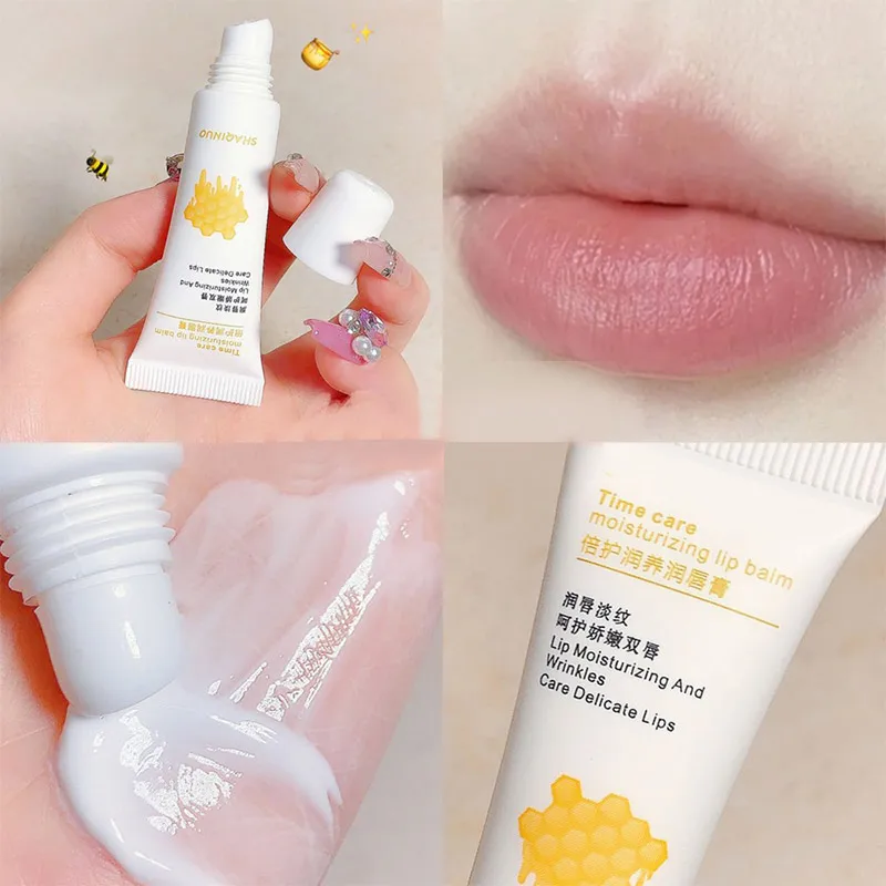 

14 г фруктовый глянцевый бальзам для губ увлажняющий гладкий блеск для губ удаление омертвевшей кожи выцветание морщин губ прозрачный уход ...