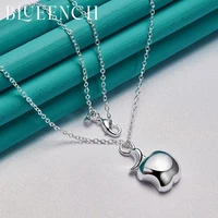blueench 925 sterling silver apple pendant 16 30 inch chain necklace for womens party party fashion jewelry