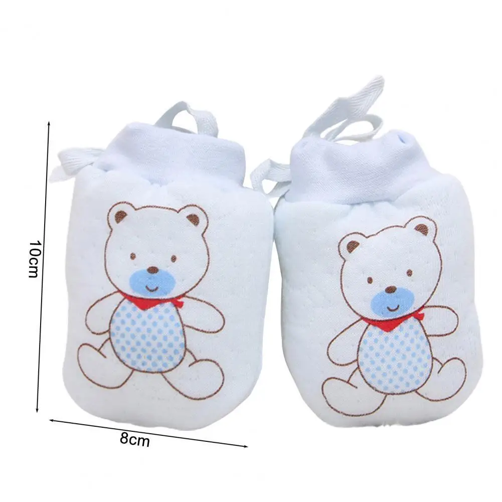 

1 Pair Baby Mittens Fine Workmanship Eco-friendly Protective Cartoon Baby Anti-Scratch Mittens Baby Gloves for Boys