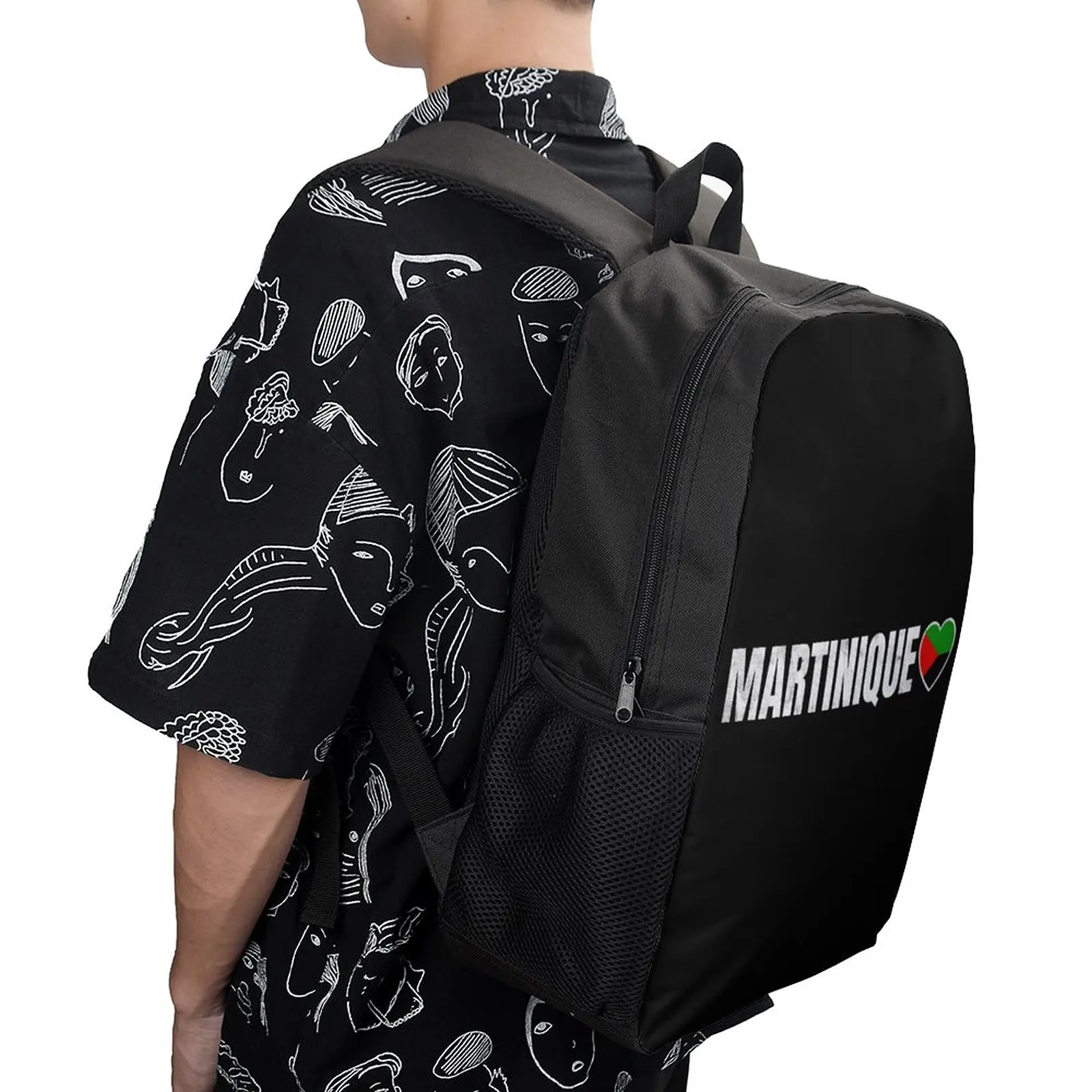 

Martinique Classic 17 Inch Shoulder Backpack Vintage Sports Activities Graphic Cool Lasting Cozy Blanket Roll