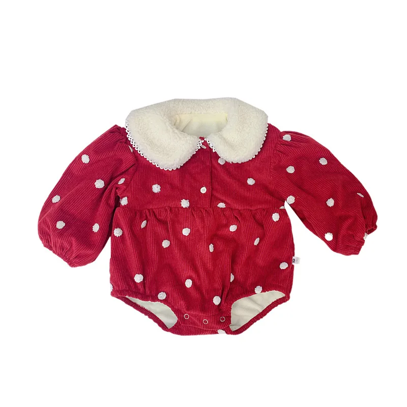 Freely Move 2022 Winter New Baby Girl Clothes Toddler Girls Bodysuit Christmas Newborn Girls Princess Jumpsuit Baby One Piece
