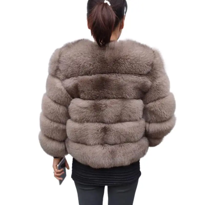 Winter Real Fox Fur Coat 100% Natural Women's Fur Jacket Thick Warm Fur Overcoat Ladies High Quality Fashion Luxurious Fur Vest