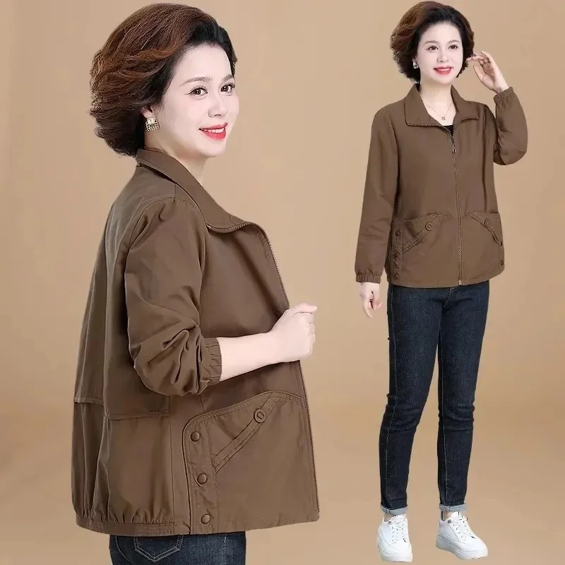 Осенняя женская ветровка пальто корейский женский Тренч большого размера 5XL