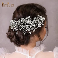 a328 floral bride headband rhinestone wedding hair jewelry accessories crystal bridal hairbands for women tiara headdress