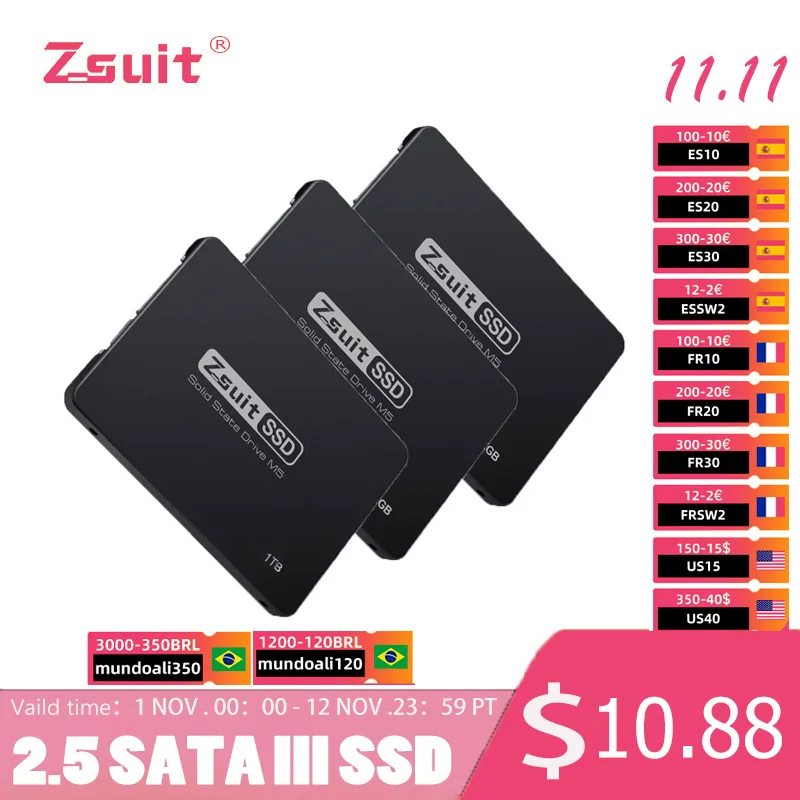 

Внутренний твердотельный накопитель для ноутбука, жесткий диск для настольного ПК Z-suit SSD SATA128GB 120GB 240GB 480GB 128GB 256G ТБ Ssd SATA 3