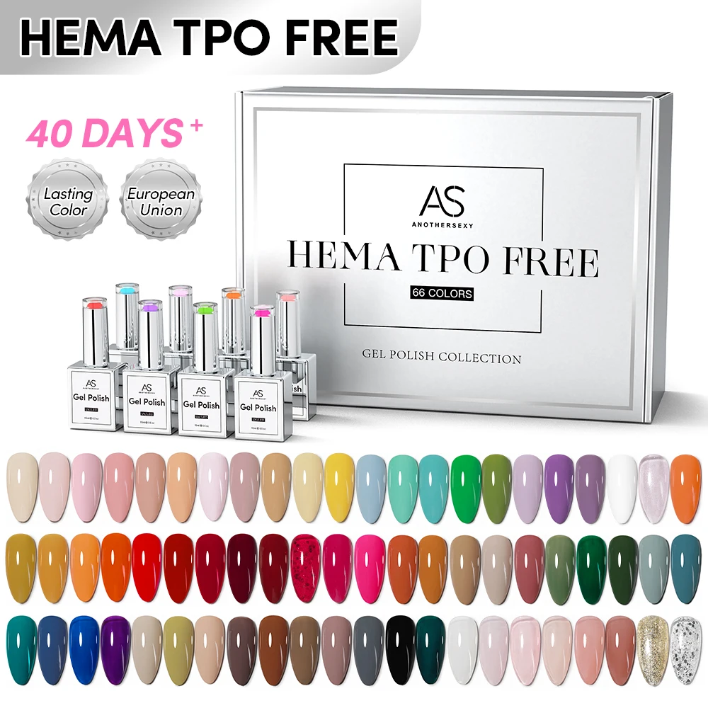 AS Tpo Free Hema Гель-лак для ногтей не набор 15 мл Розовые цвета УФ-светодиодный лак в