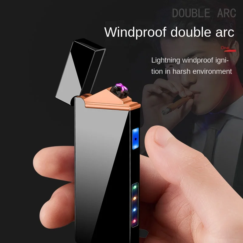 

Cool Double Arc USB Charging Lighter Creative Trendy Unique Advertising Gift