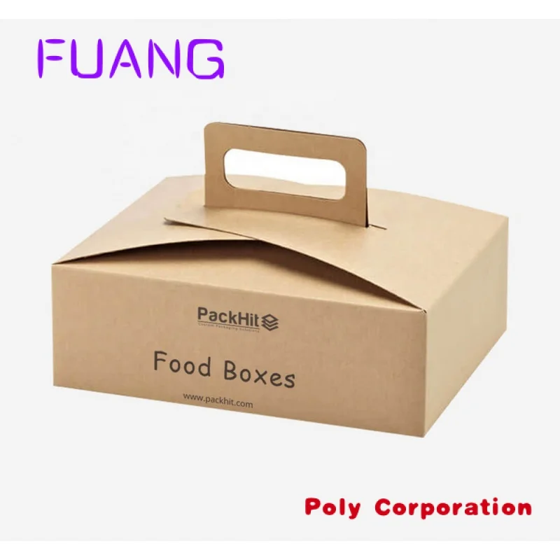 Disposable dessert container kraft lunch box for fast food packaging take away food container paper boxes