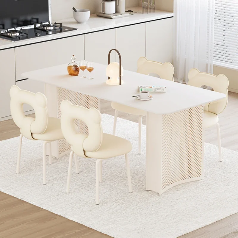 

Простые обеденные столы в скандинавском стиле, белый современный роскошный изысканный стол для бара, дизайнерская мебель для макияжа, кухонная мебель HD50CZ