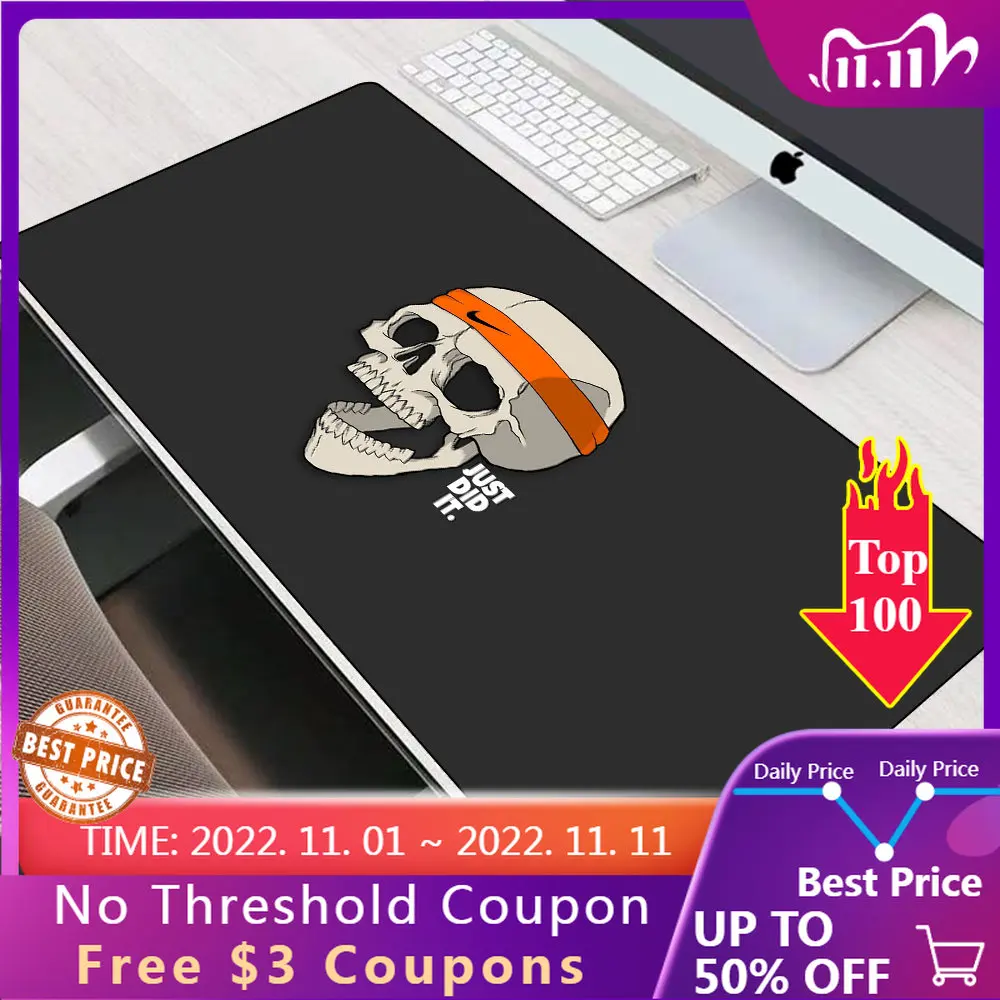 

Dark Horror Skull Mouse Pad Large Size Game Mousepad Gaming Keyboard Table Mat Natural Rubber Office Decoration Carpet Mouse Mat