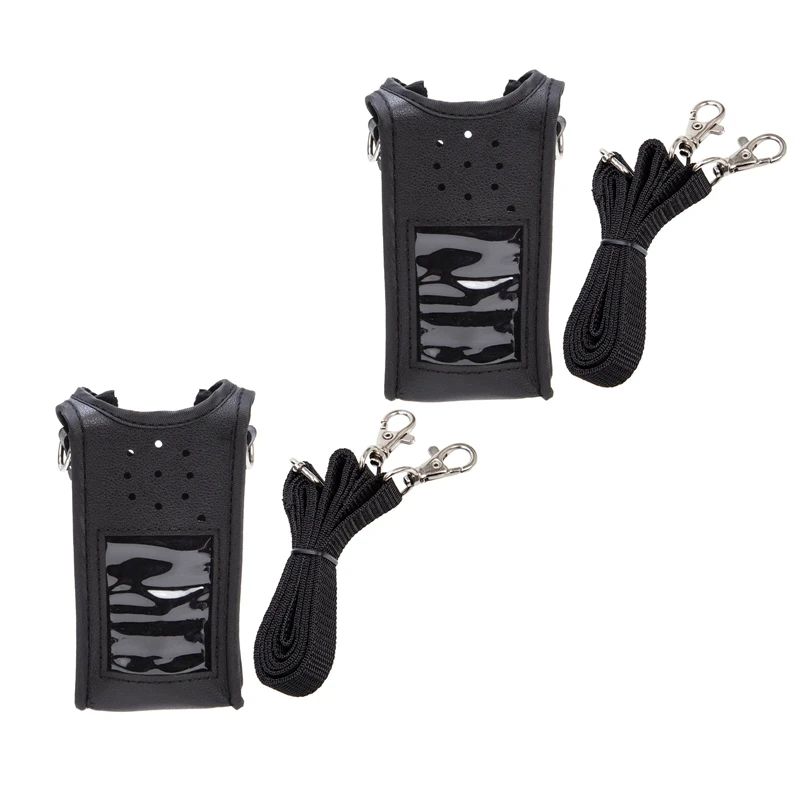 

2Pcs For Baofeng UV-9R BF-A58/ 9R Plus/UV-9R ERA Walkie Talkie PU Leather Case Cover