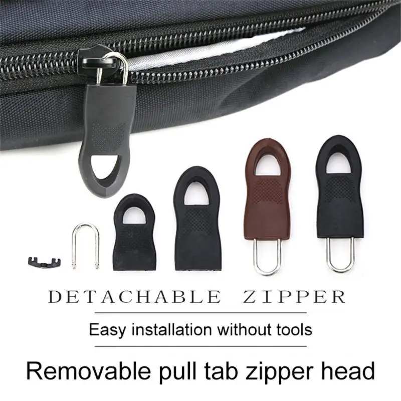 

2023 5/8Pcs Replacement Zipper Pull Puller End Fit Rope Tag Clothing Zip Fixer Broken Buckle Zip Cord Tab Bag Suitcase Backpack