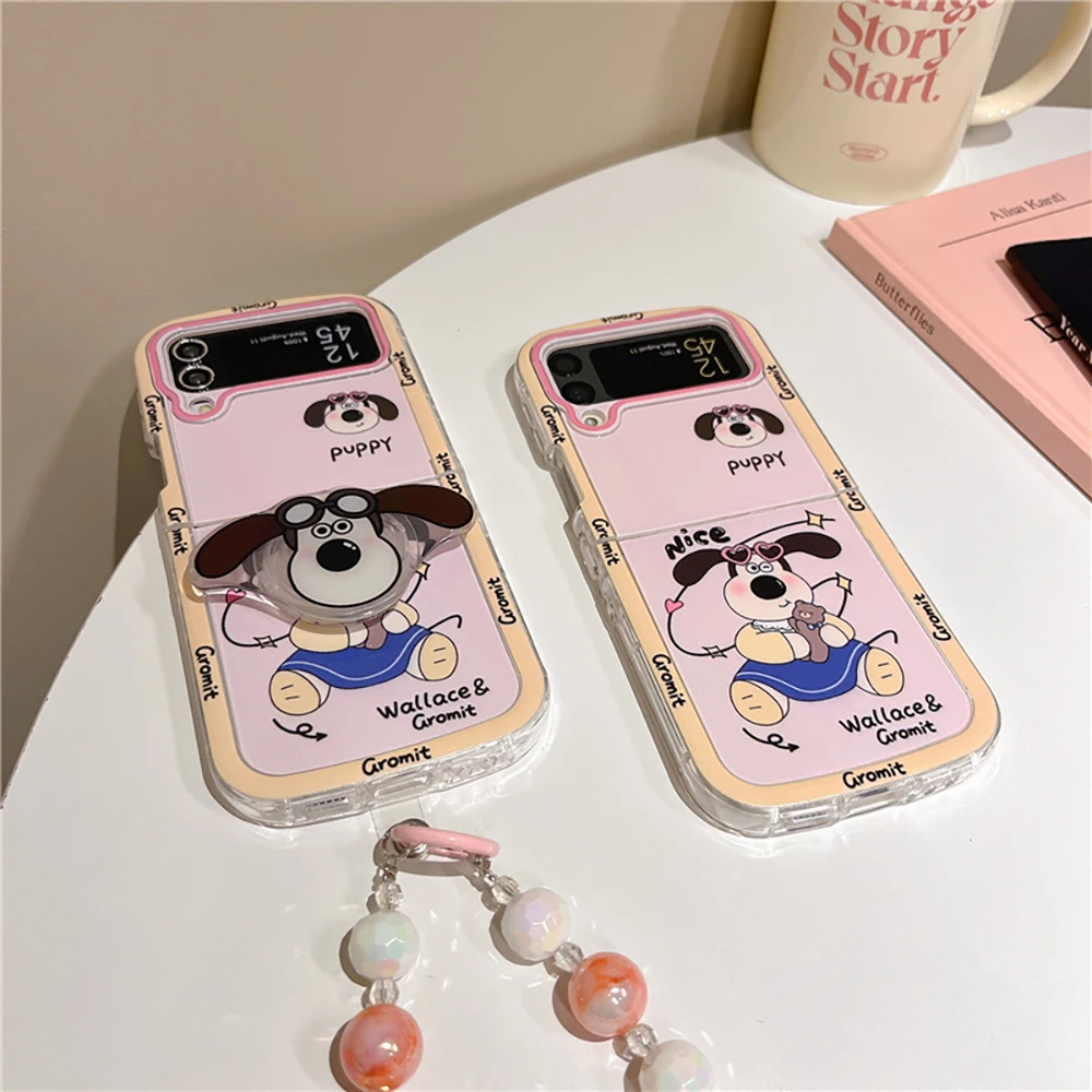 Мультяшные люверсы обеспечивают поддержку с браслетом чехол для телефона Samsung