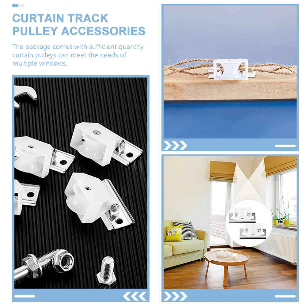 8 шт. аксессуары для римских жалюзи шкив бамбуковый роликовый замок рельсовые