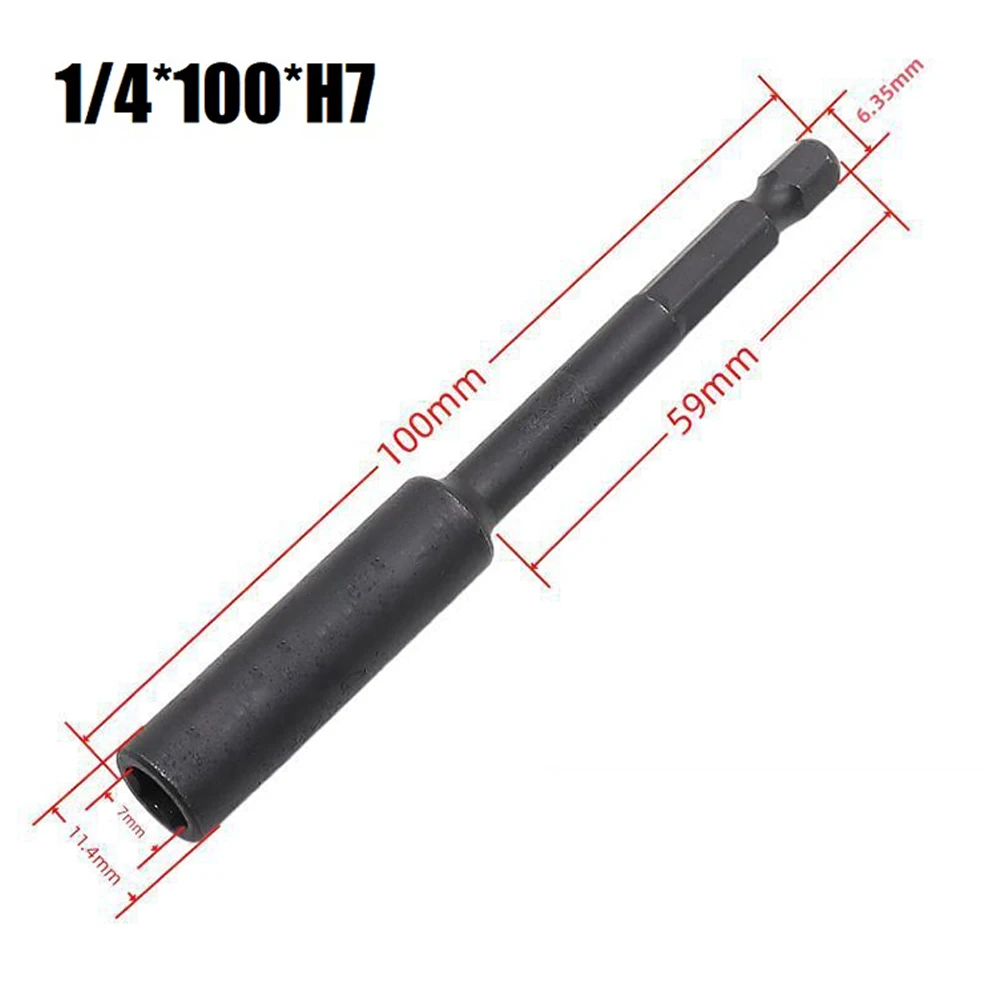 

100mm Deepen Socket Wrenches Hexagon Nut Driver Bit Magnetic Retractable H7-H14 Hand Tools Accessories Wholesale