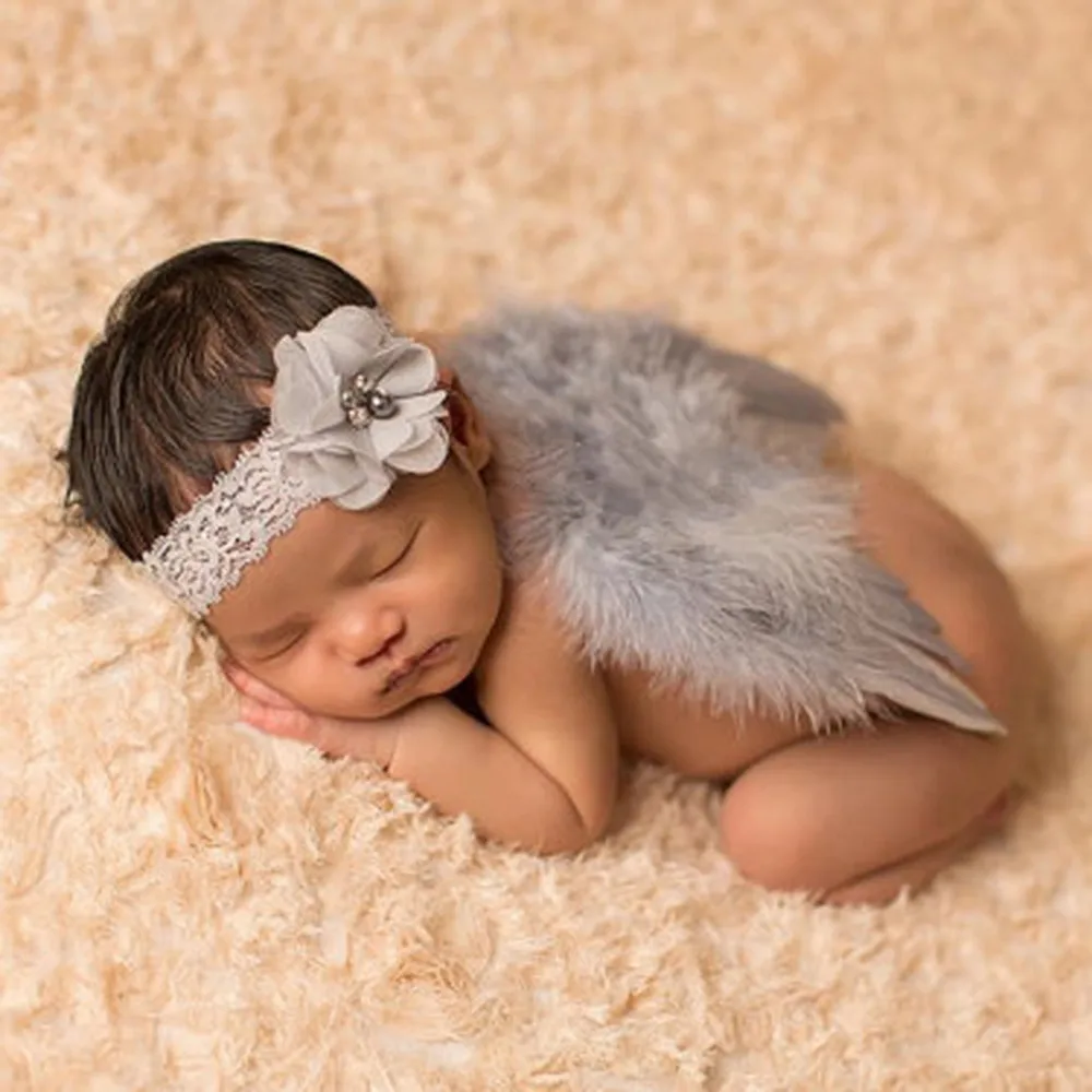 

2 шт. перо Крылья Ангела новорожденный реквизит для фотосъемки костюм наряды для малышей Фотосъемка Фото аксессуары
