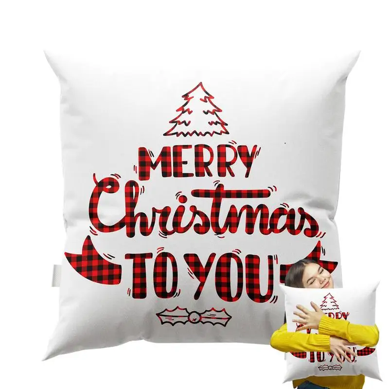 

Рождественские наволочки для диванных подушек, квадратная льняная наволочка для дивана, Рождественская декоративная наволочка для женщин, друзей