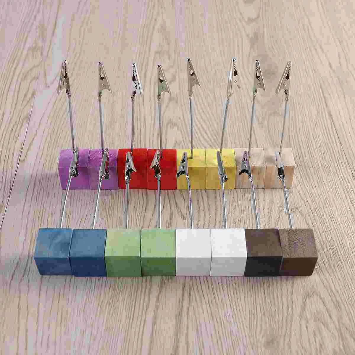 

Держатель столешницы для фотографий, зажимы для записей, подставка для фотографий с номером, деревянные подставки для записей, дисплей с им...