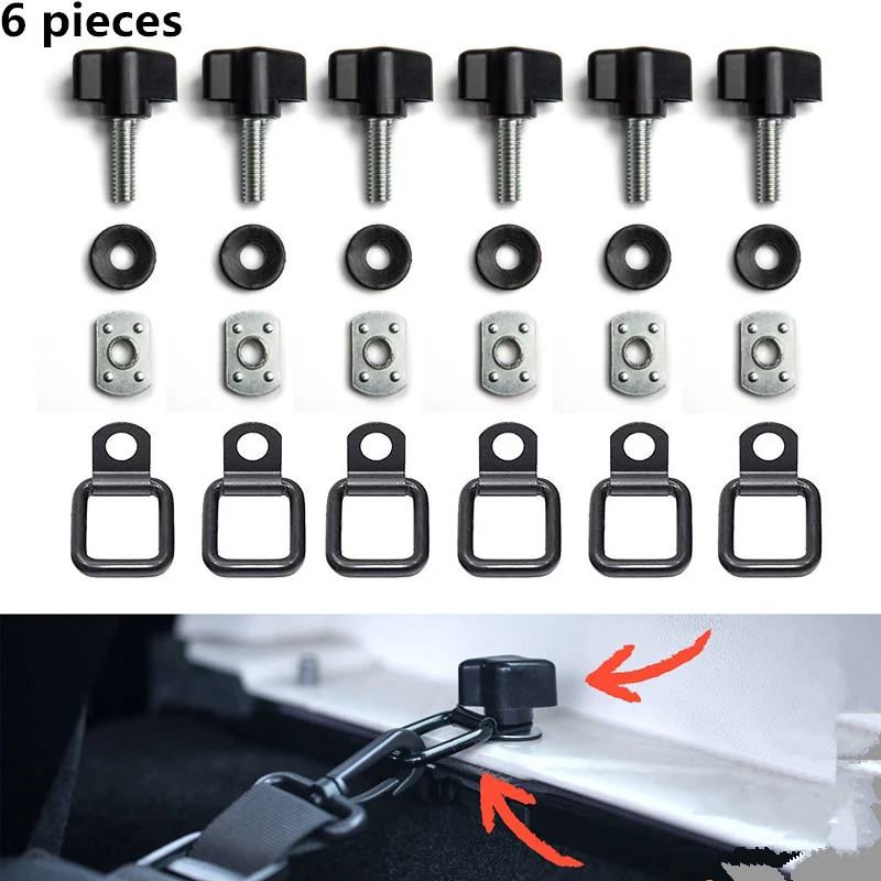 

D-образные анкеры для Jeep Wrangler JK JKU JL JLU Sports Sahara Rubicon X Unlimited 2, 4-дверные аксессуары 2007-2020 гг.