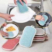 5pcs kitchen cleaning sponge double sided sponge scrubber sponges for dishwashing scouring pad dish cloth kitchen cleaning tools
