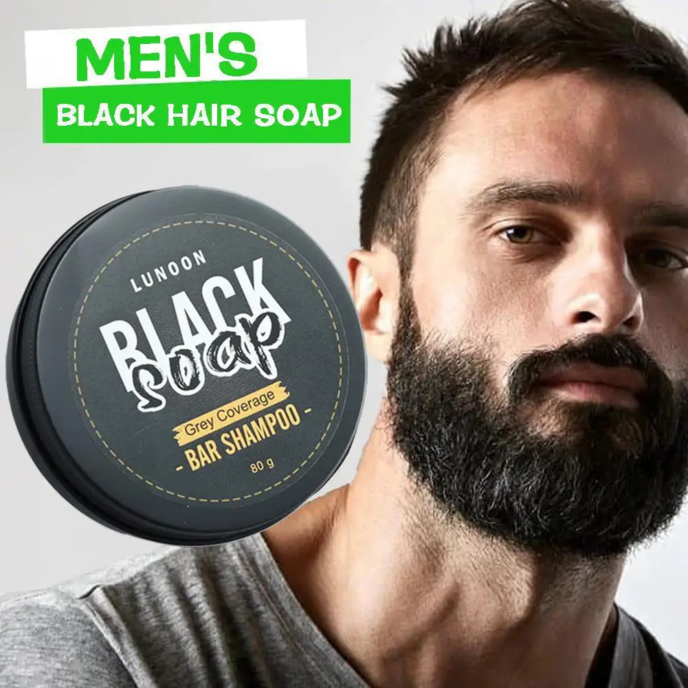 

Твердый шампунь-брусок для мытья волос и бороды, мыло для затемнения волос, натуральный органический кондиционер, восстанавливающая эссенция для седых волос Coverag D0U2