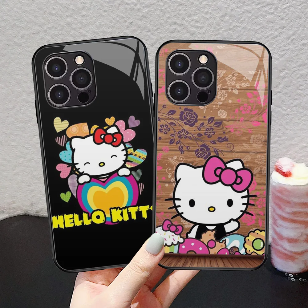T-60 Cute Hello Kitty чехол из закаленного стекла для Xiaomi POCO X6 C61 Redmi Note 9A 9 9C 9T 9S Pro Max 5G