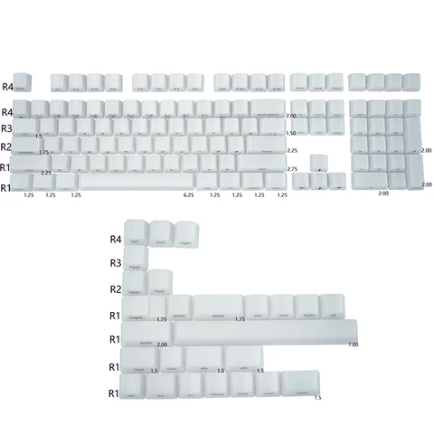 Полупрозрачные колпачки для клавиш Idobao, набор матовых корейских японских колпачков для клавиш с боковой печатью для переключателей MX для механической клавиатуры